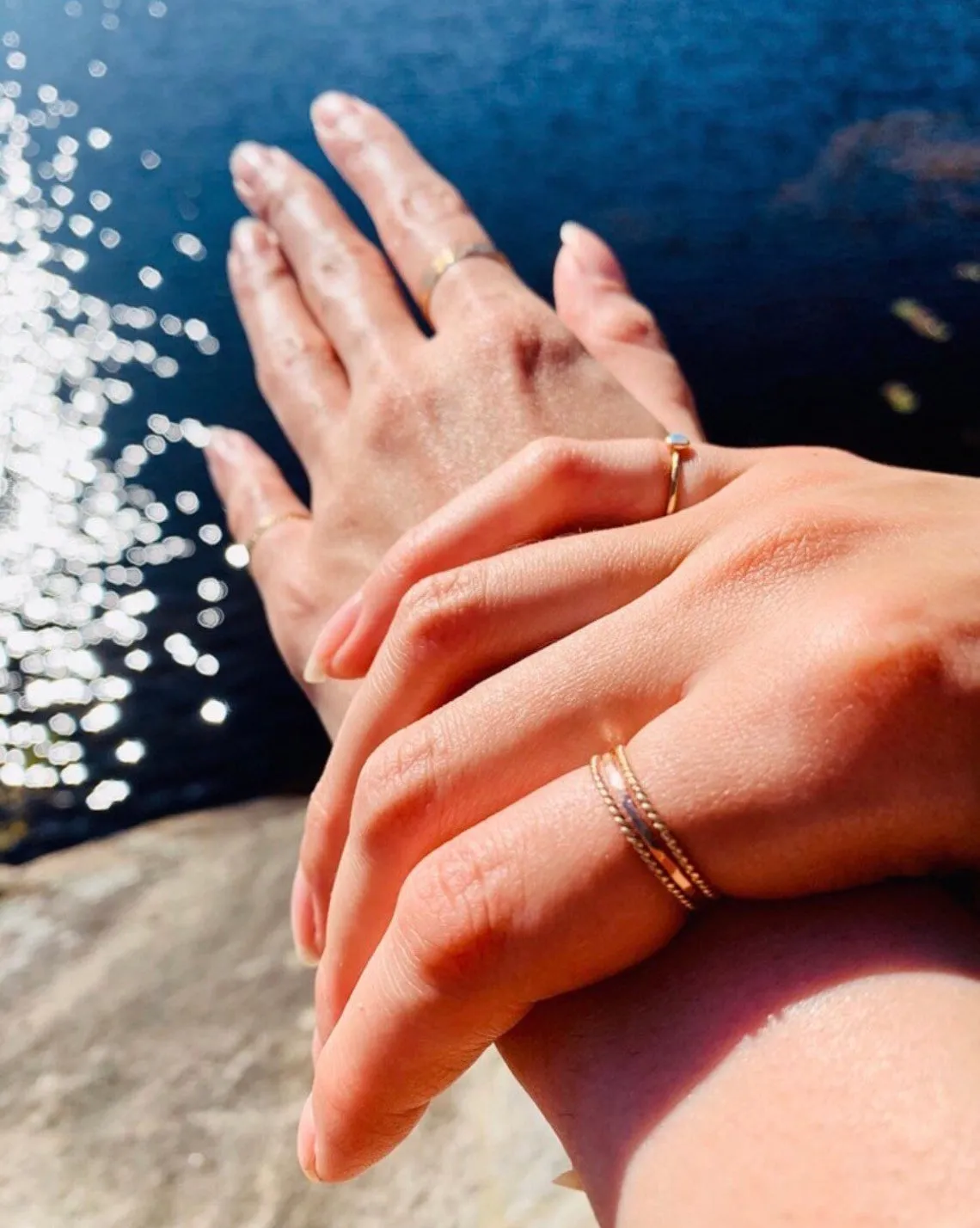 Stacking Hammered Ring