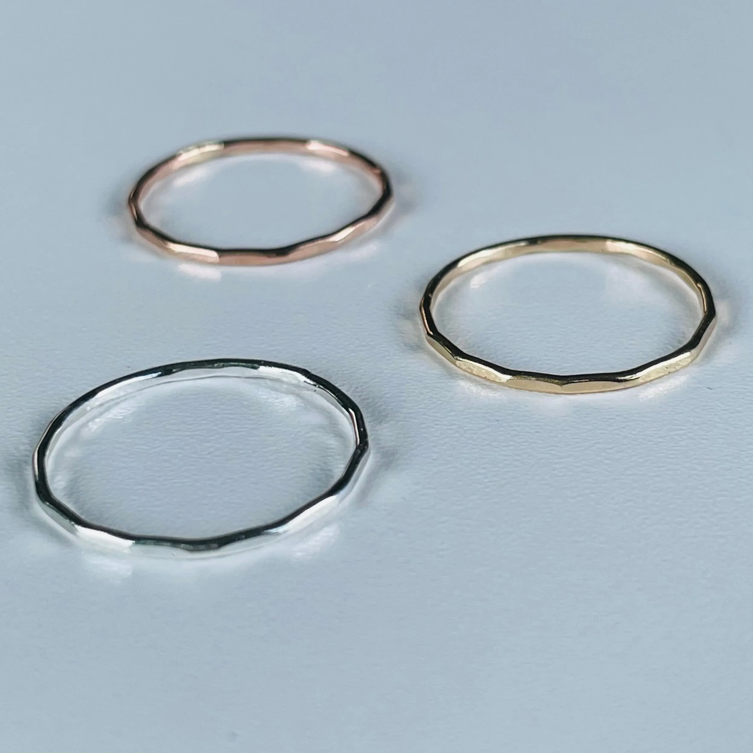 Stacking Hammered Ring