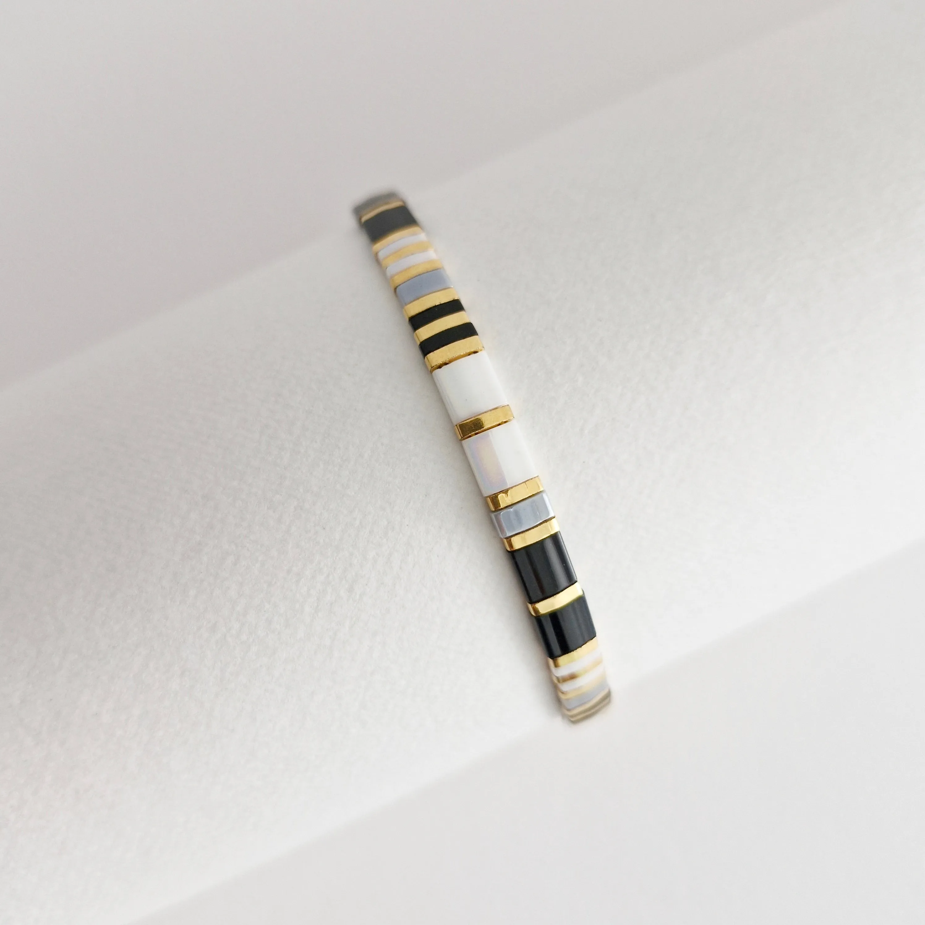 STAK Bracelet (Set 1) / Japanese Beads | 24k Gold-plated Beads