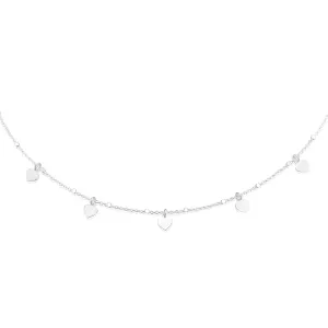 Sterling Silver 45 cm Heart Necklace