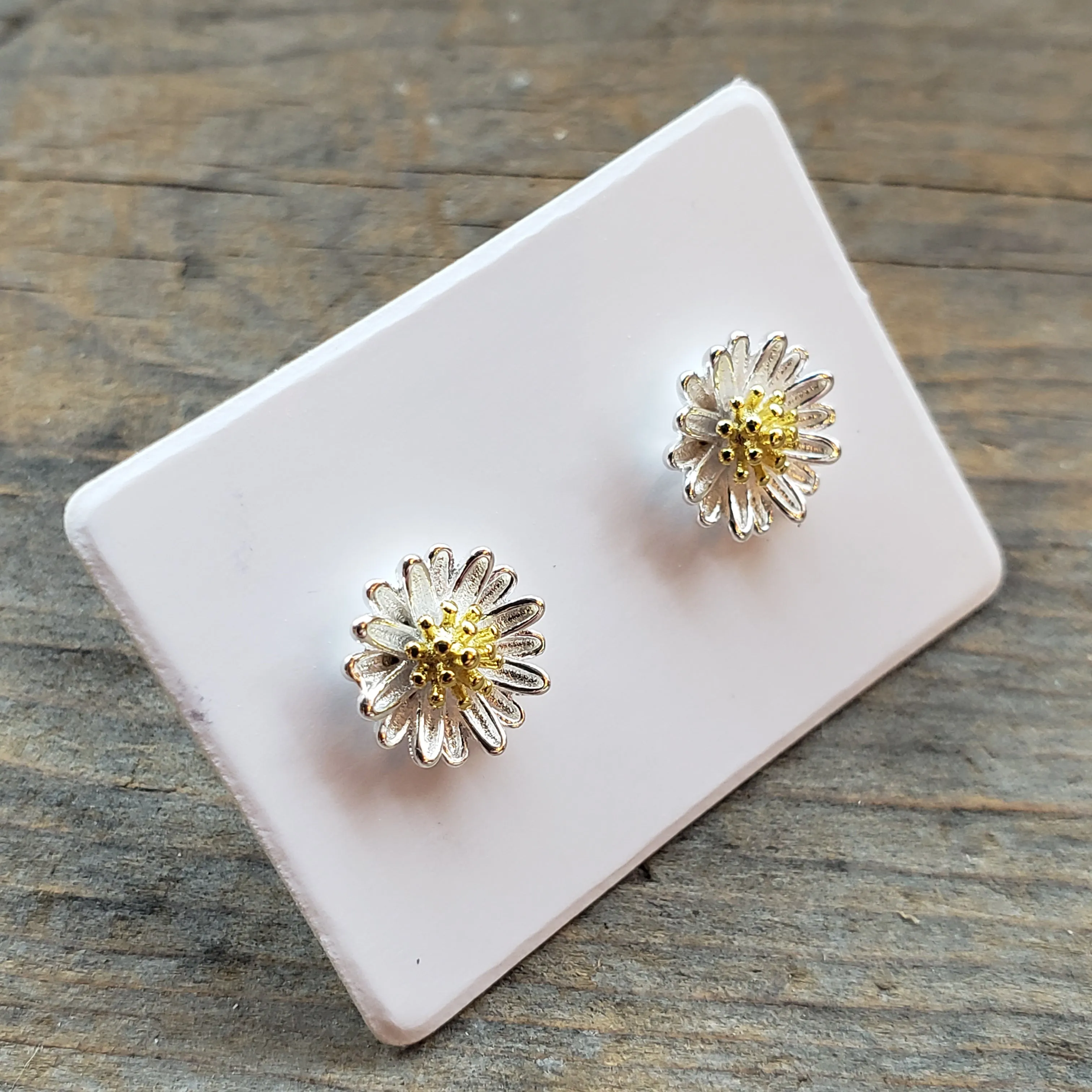 Sterling Silver Daisy Studs