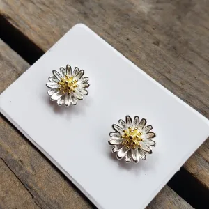 Sterling Silver Daisy Studs