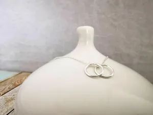 Sterling Silver Two Ring Story Necklace