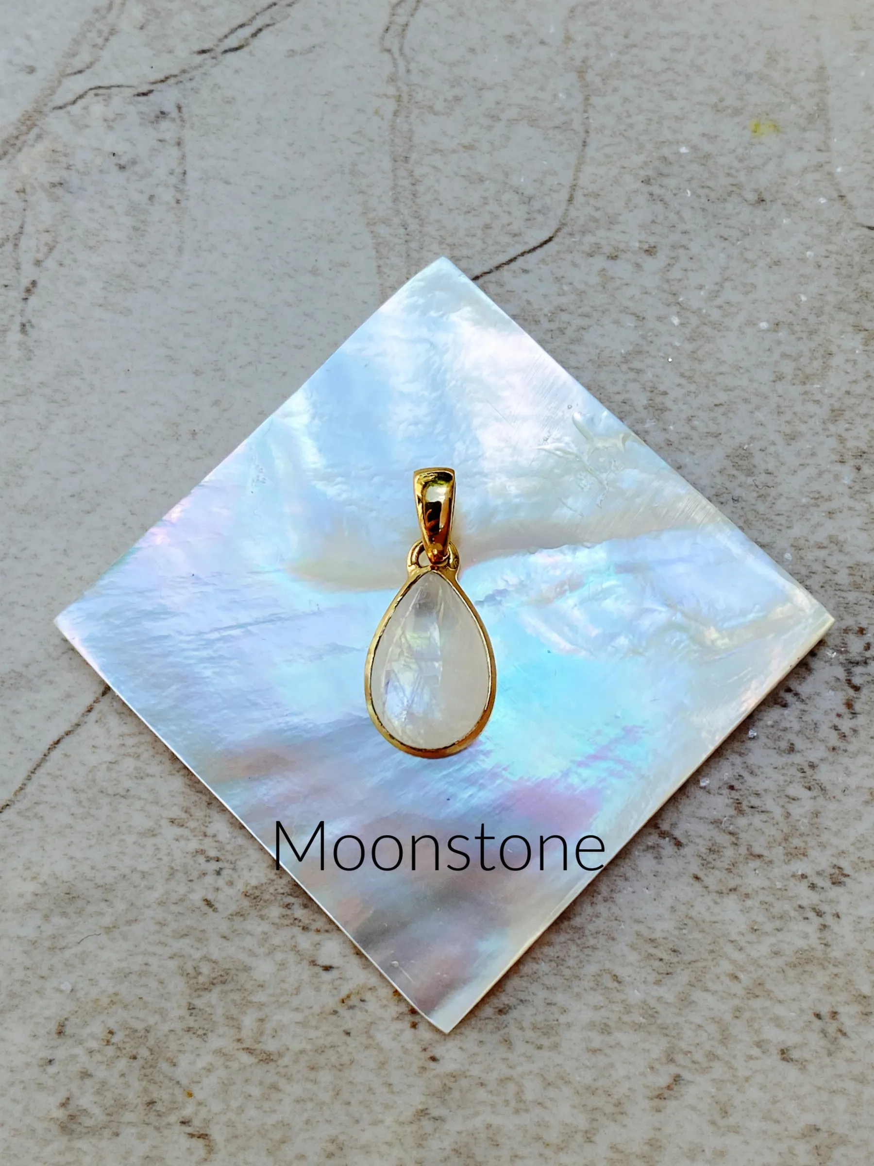 Teardrop Gemstone Cabochon Pendants