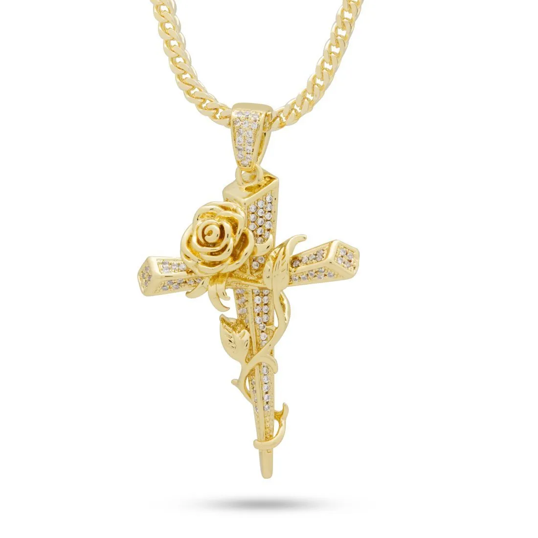 The Gold Thorned Cross Necklace