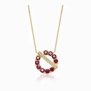 Theta Titan Ruby and Diamond Necklace