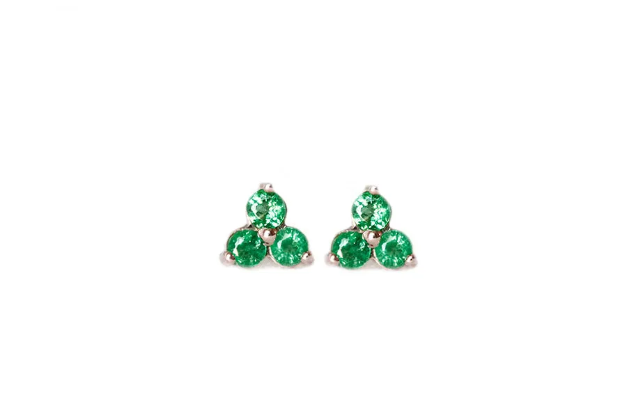 Tria Emerald Studs