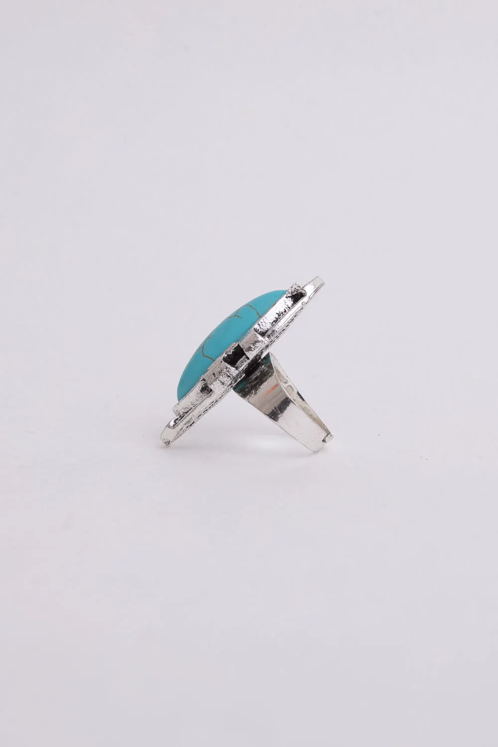 Turquoise Marquise Cut Silver Ring