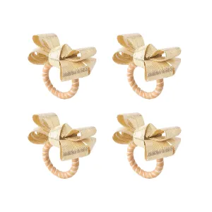 Tuxedo Napkin Ring Set/4 - Gold