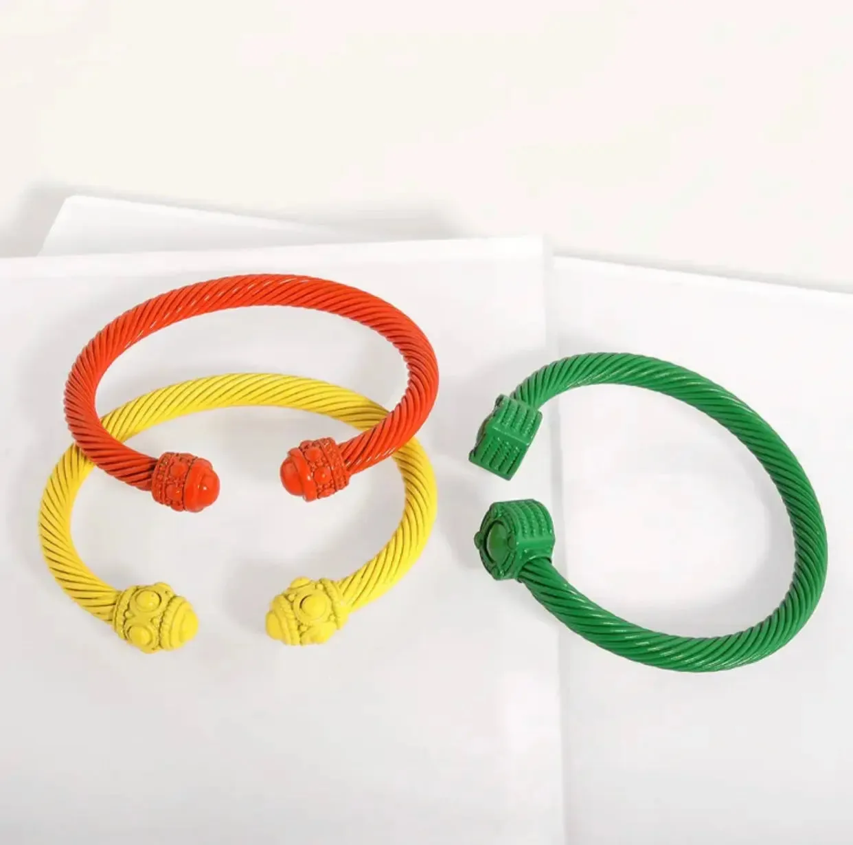 Twisted Cuff Bright Colored Bangles