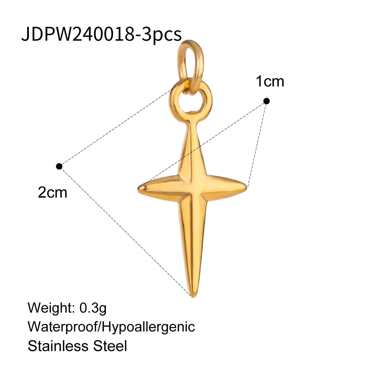 VAIGE 3PCS Waterproof Stainless Steel Sea Star Shell Charms for DIY Jewelry Making – Earring, Necklace, and Pendant Accessories