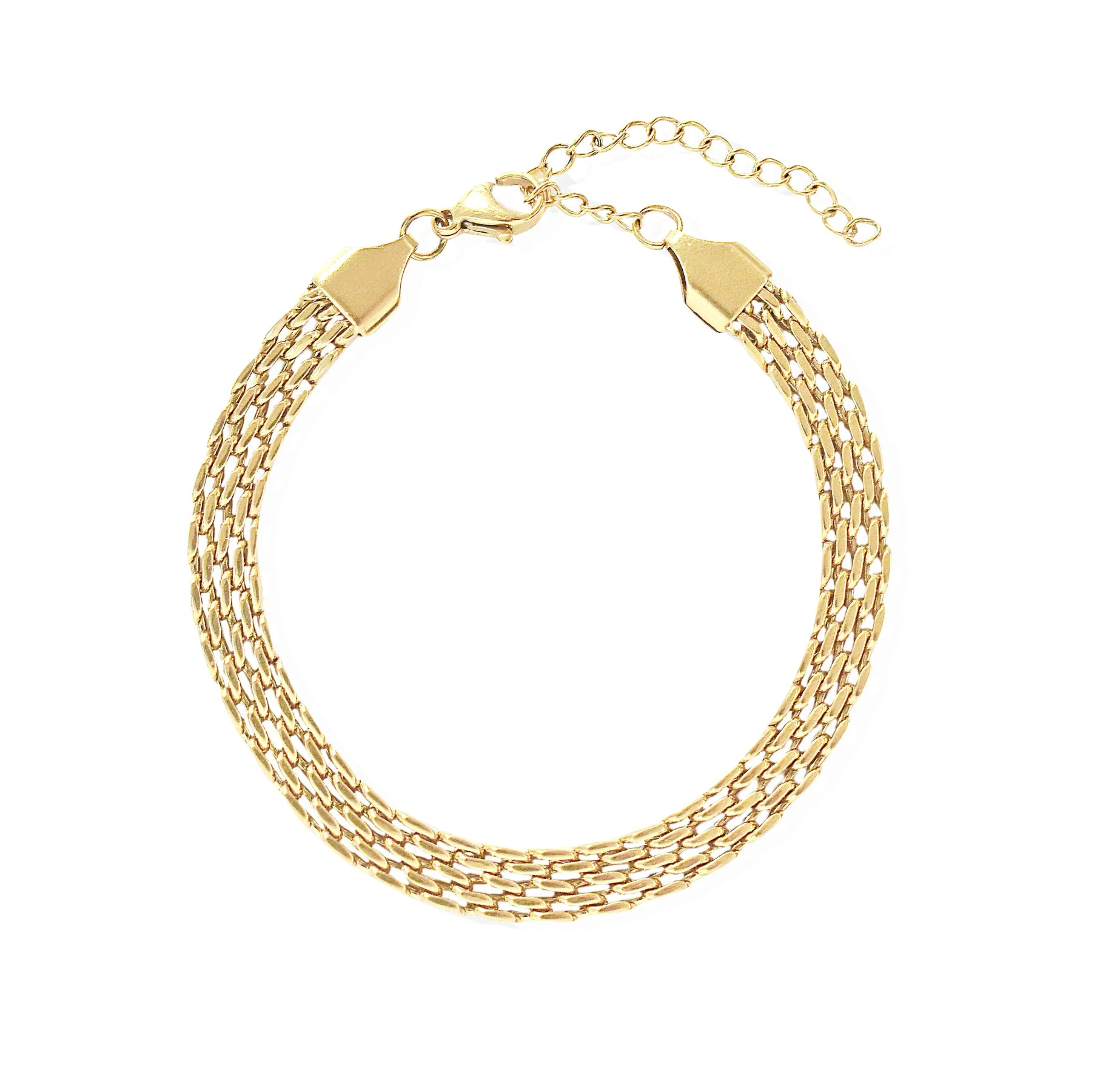 VENETTA GOLD BRAIDED LINK CHAIN BRACELET