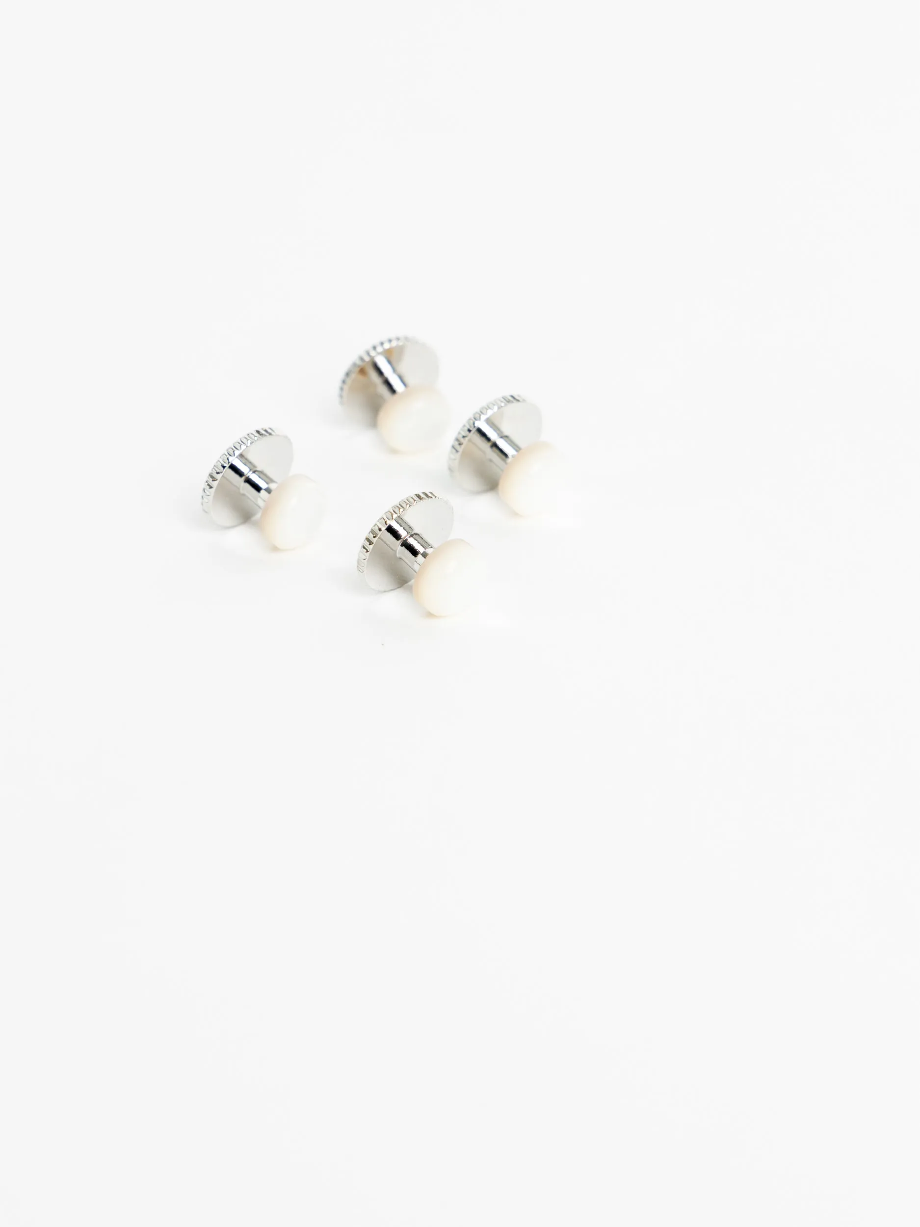 White Mother-of-Pearl Shirt Studs