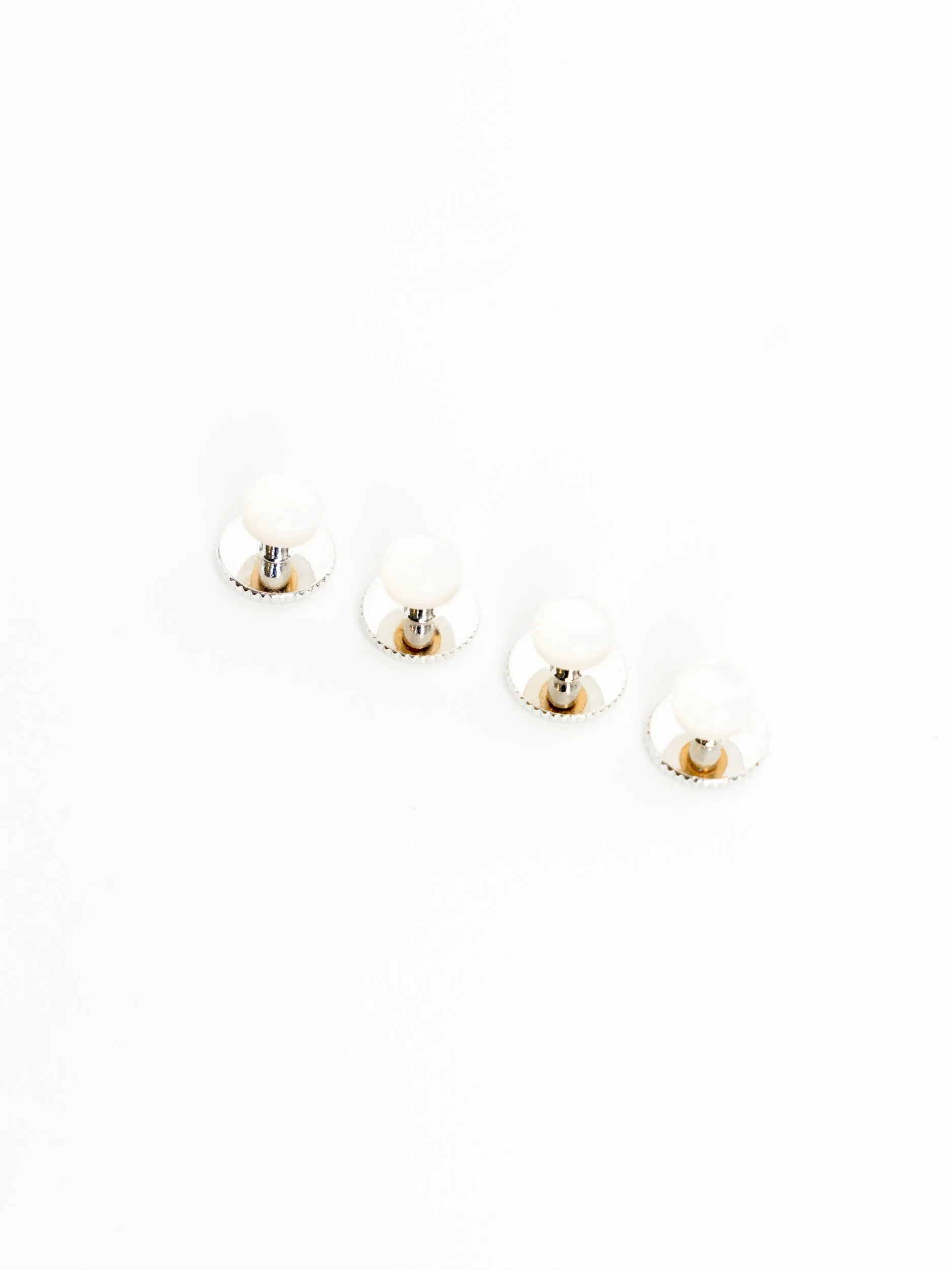 White Mother-of-Pearl Shirt Studs