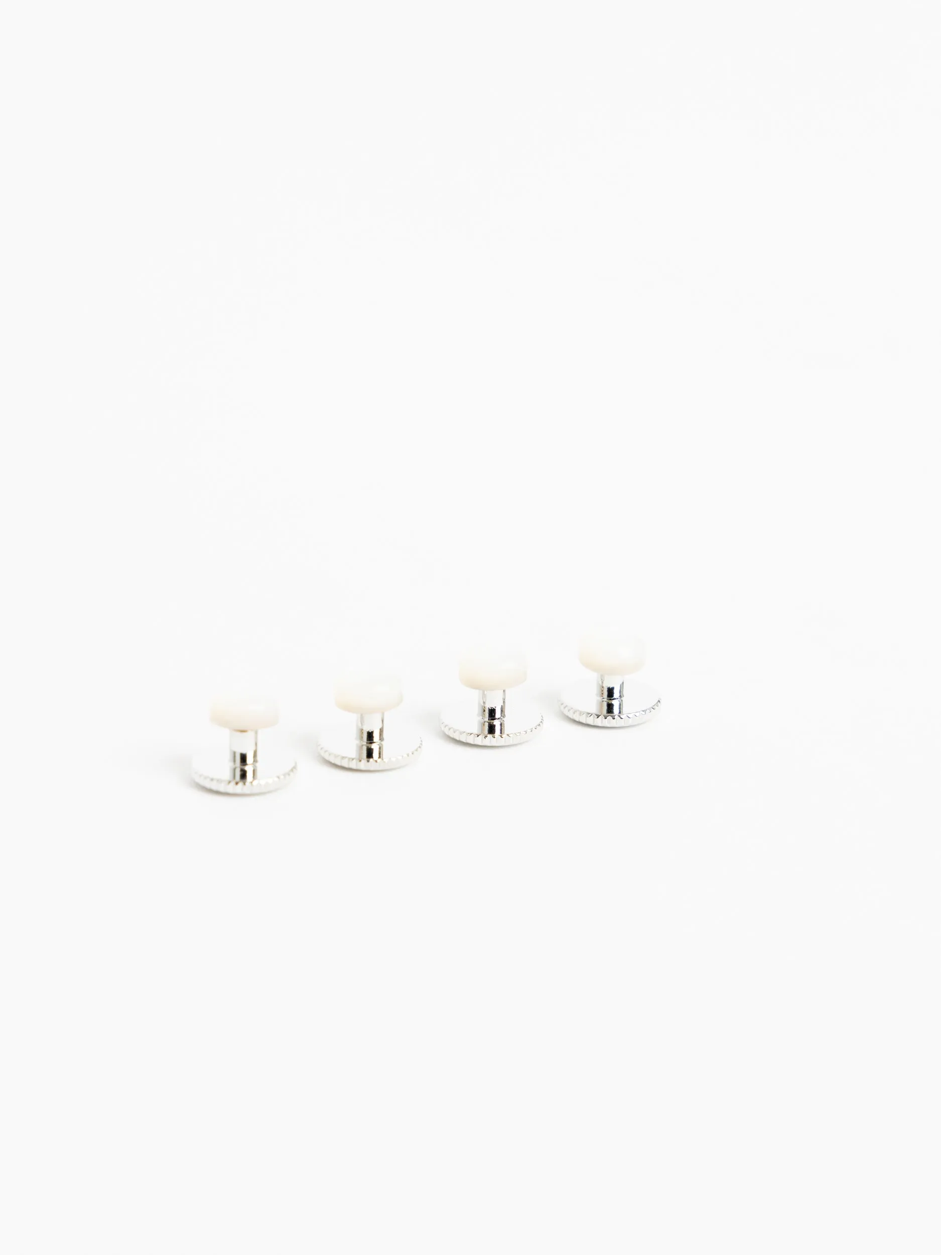 White Mother-of-Pearl Shirt Studs