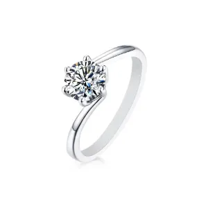 Wholesale Women's 1 CT Minimal Moissanite Ring in S925 Sterling Silver