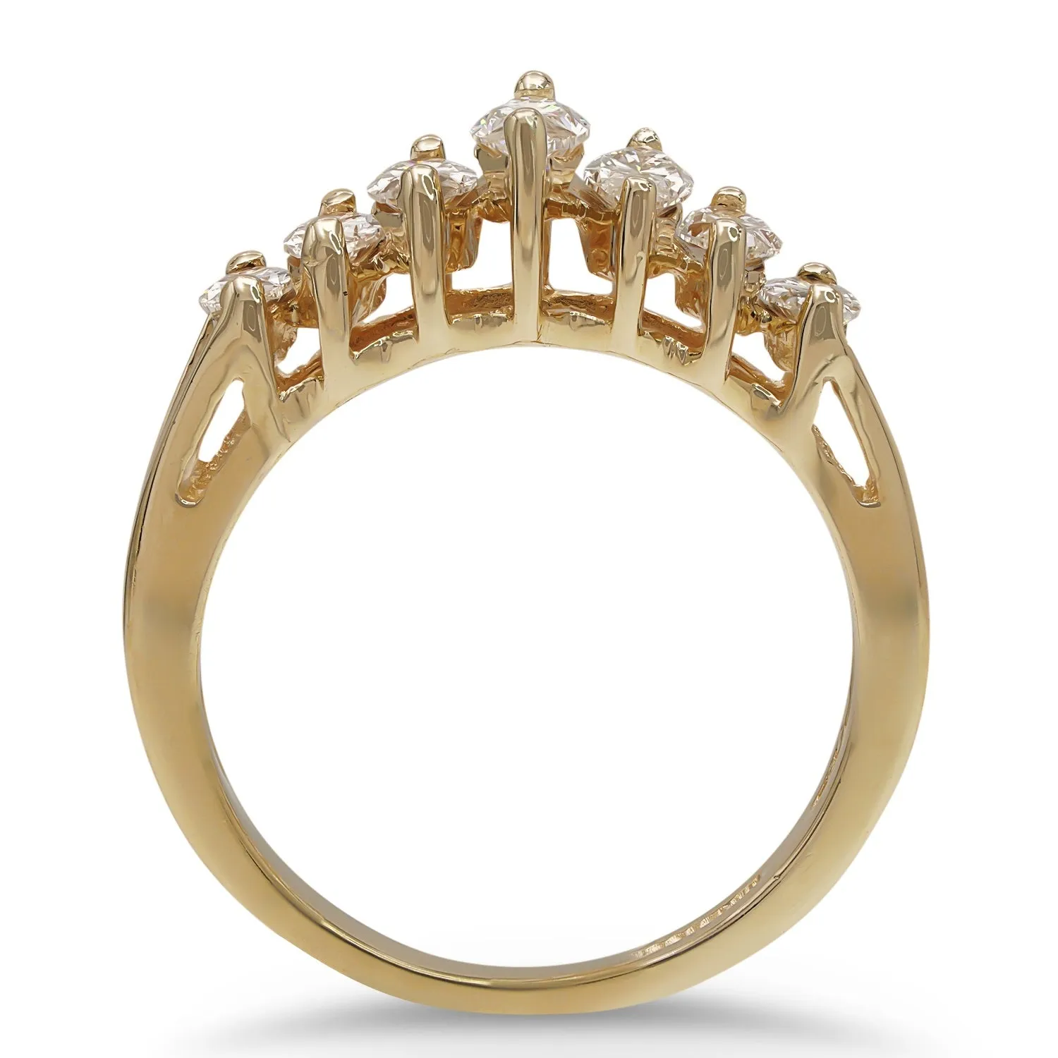 Yellow Gold Diamond Marquise Band