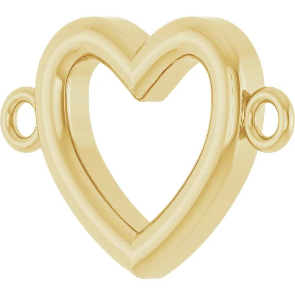 Yellow Gold Permanent Bracelet Heart Link