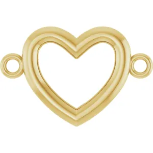 Yellow Gold Permanent Bracelet Heart Link