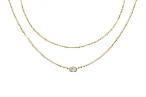 Yellow Gold Stardust Adjustable Necklace