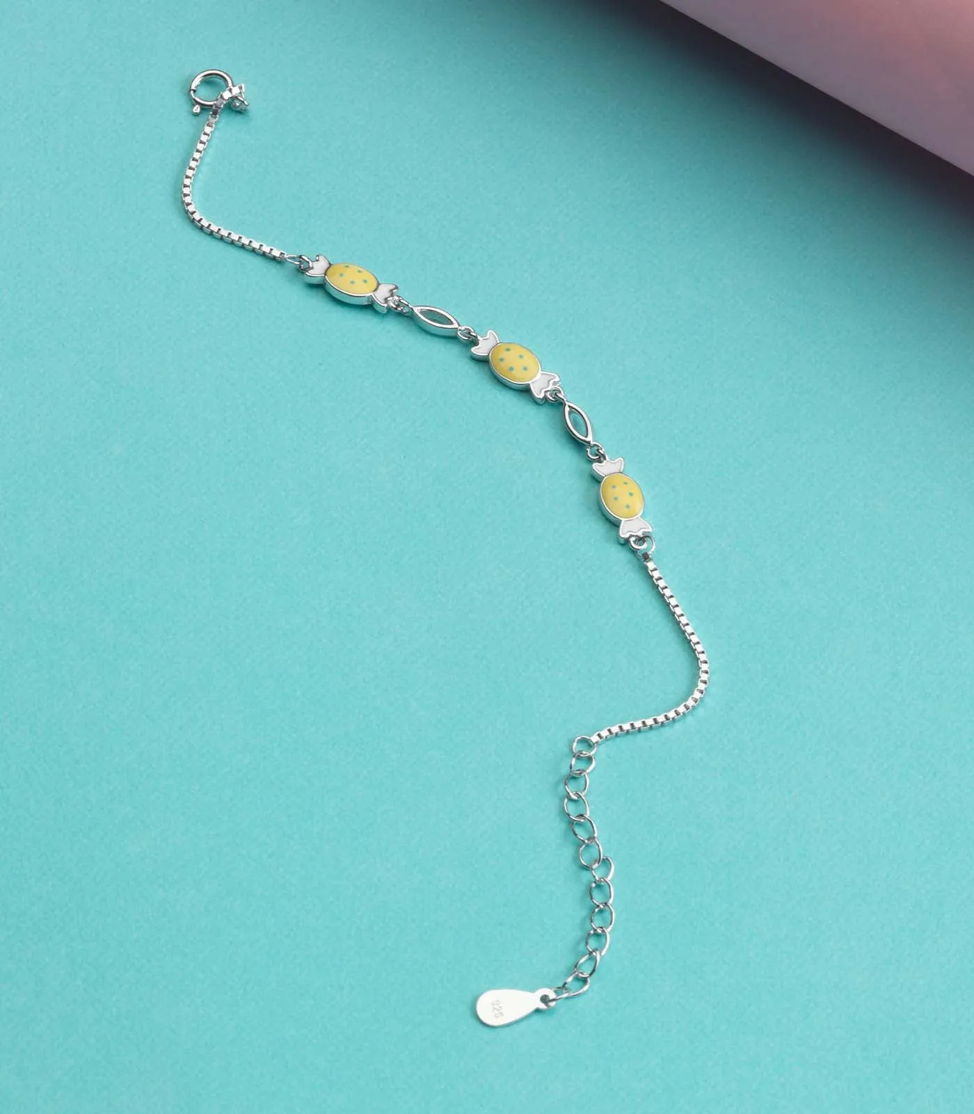 Yellow Toffee Bracelet (Silver)