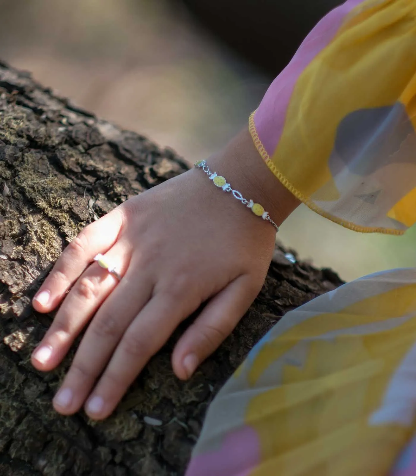 Yellow Toffee Bracelet (Silver)