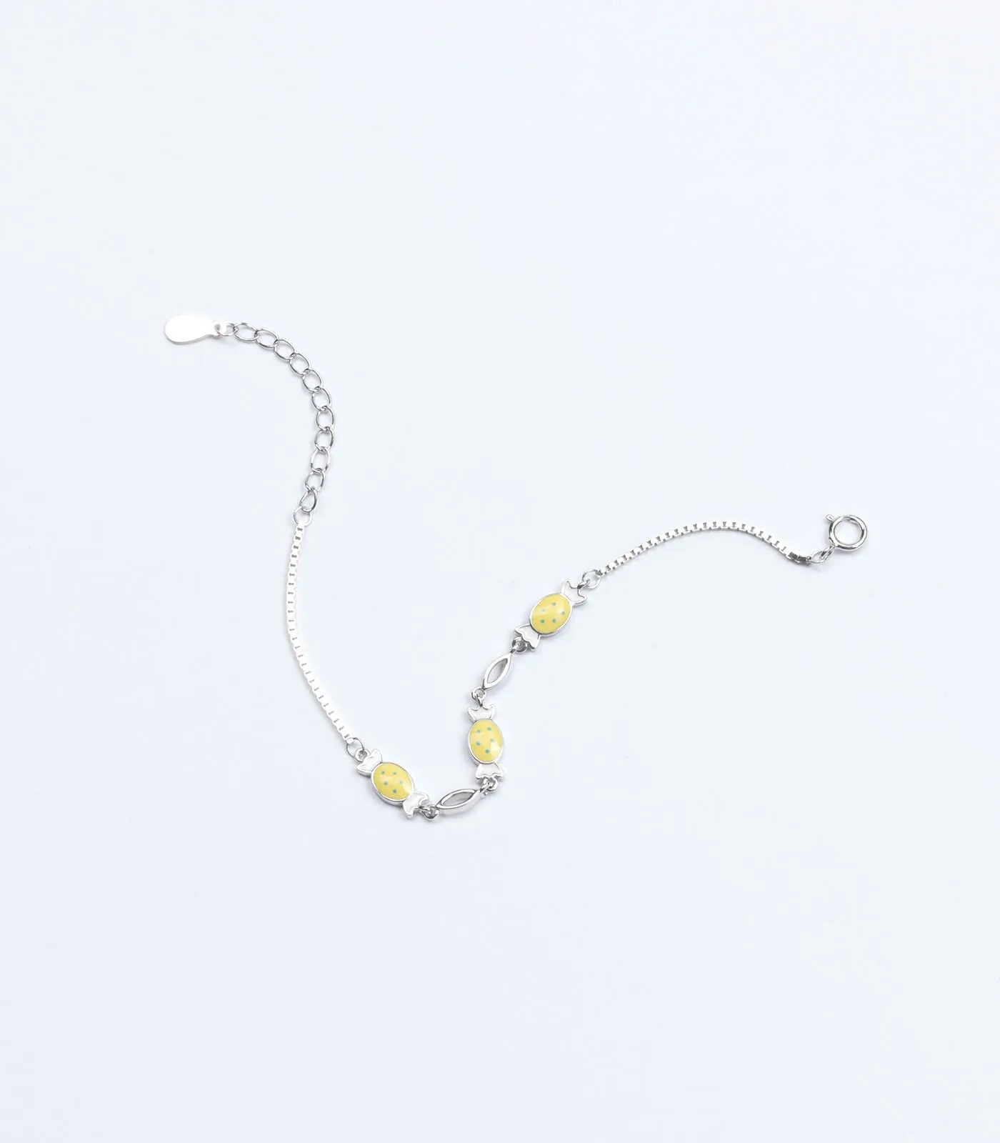 Yellow Toffee Bracelet (Silver)