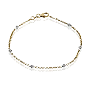 ZB122 Bracelet in 14k Gold with Diamonds